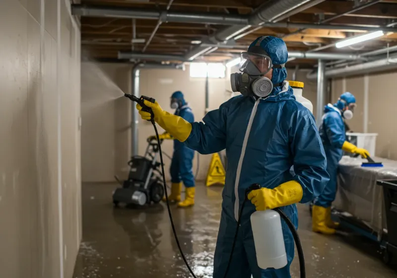 Basement Sanitization and Antimicrobial Treatment process in Sulphur, OK